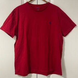 #65-POLO RALPH LAUREN-red polo t shirt